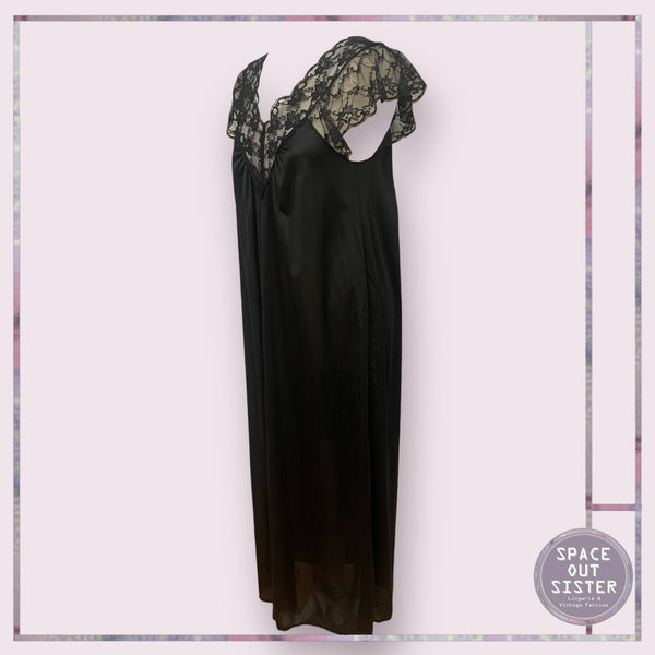 Vintage Lace Black Nightdress