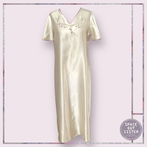 Vintage Satin Floral Nightdress