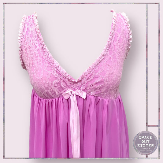 Vintage Purple Pink Nightdress