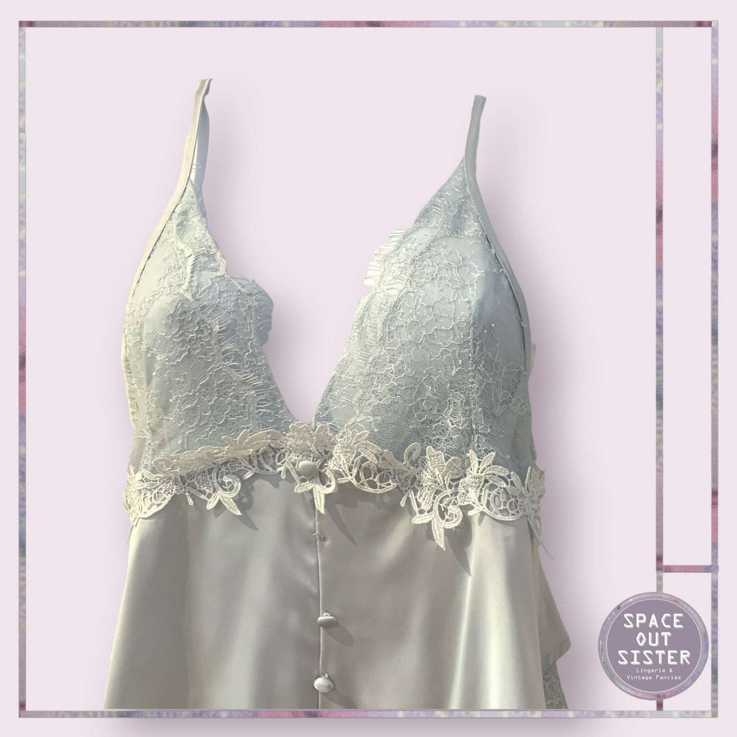 Vintage Lace & Satin Bodysuit