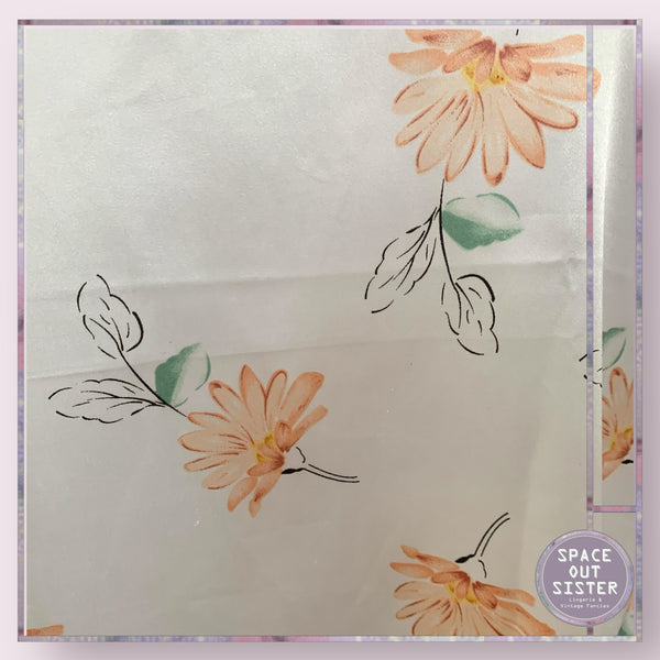 Vintage Peach Flower Slip Dress