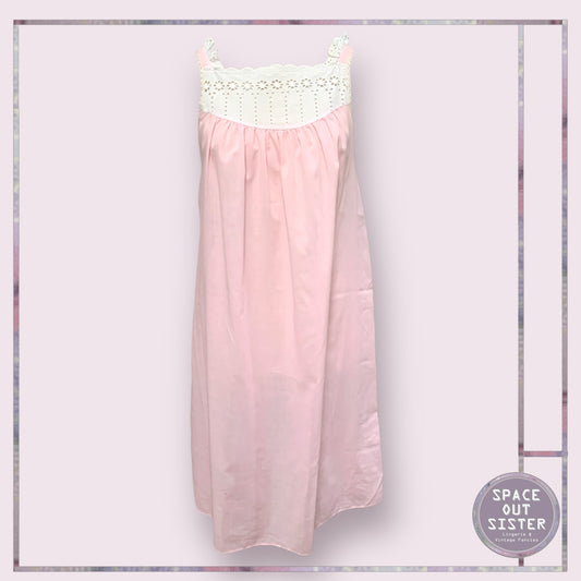 Vintage Daisy White & Pink Nightdress