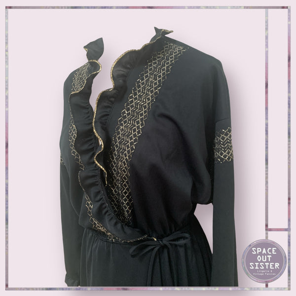 Vintage Gold Smocked Robe