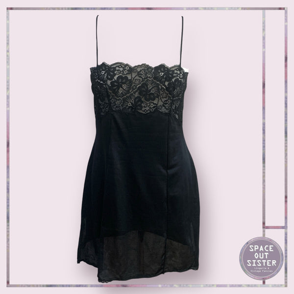Reserved Vintage Black Mini Slip Dress