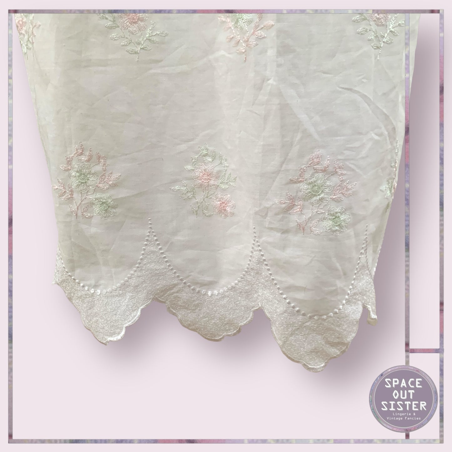 Vintage Cotton Pink Floral Nightdress