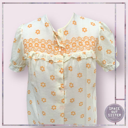Vintage Orange Bloom Nightdress