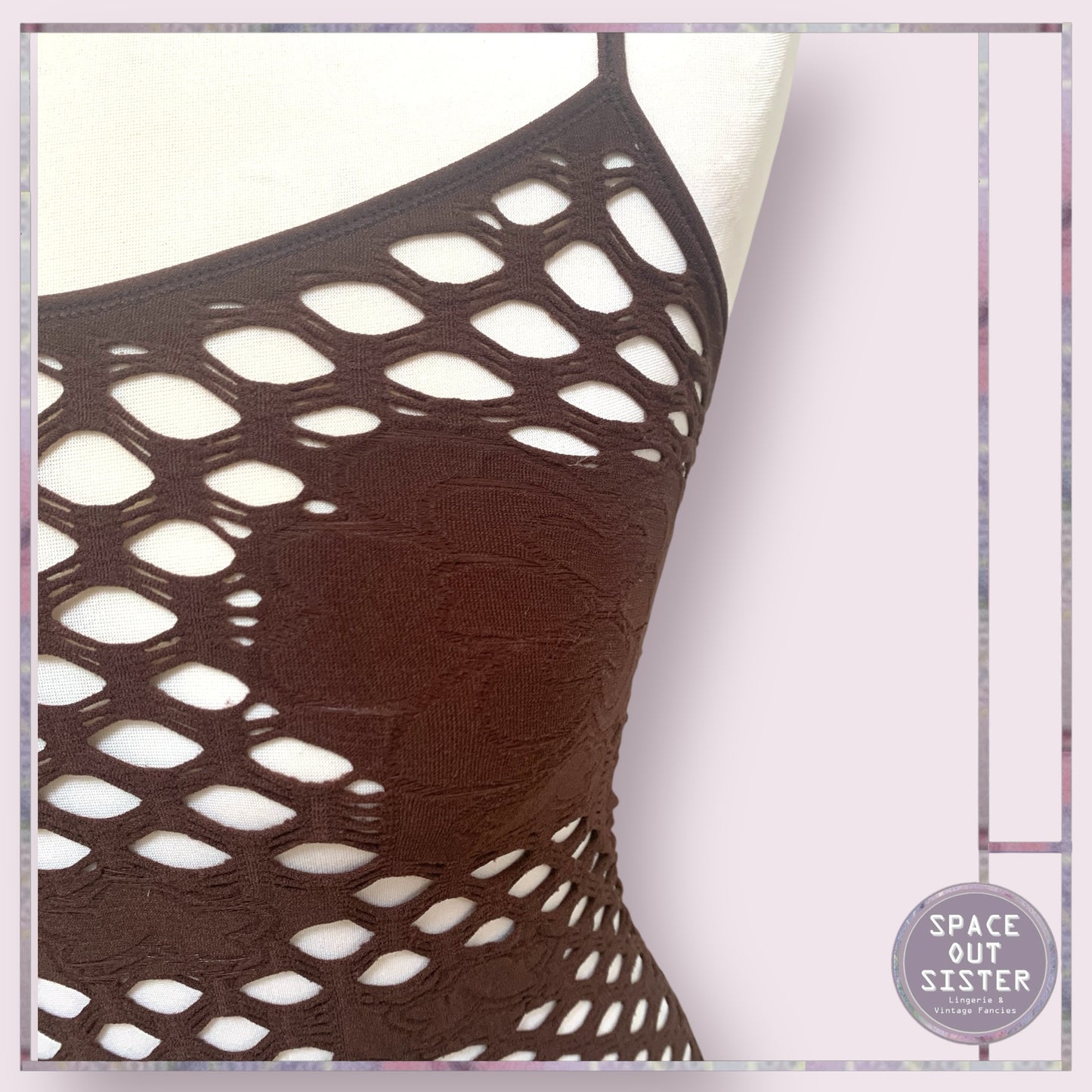 Chocolate Fishnet Top