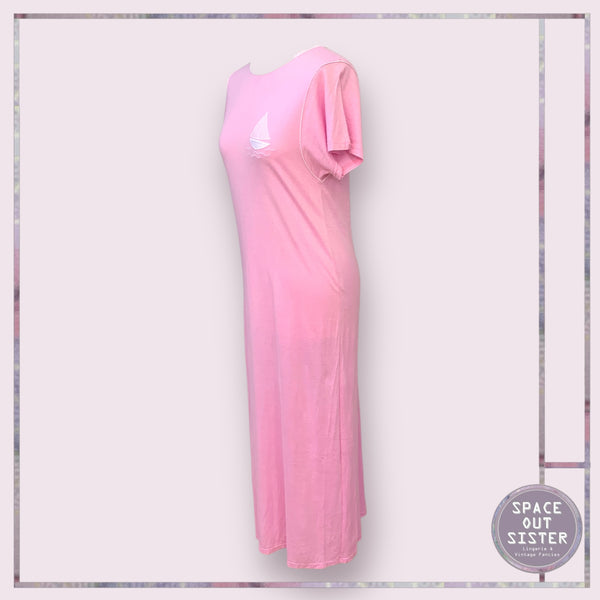 Vintage Circa 1980s Cotton Boat Nightdress