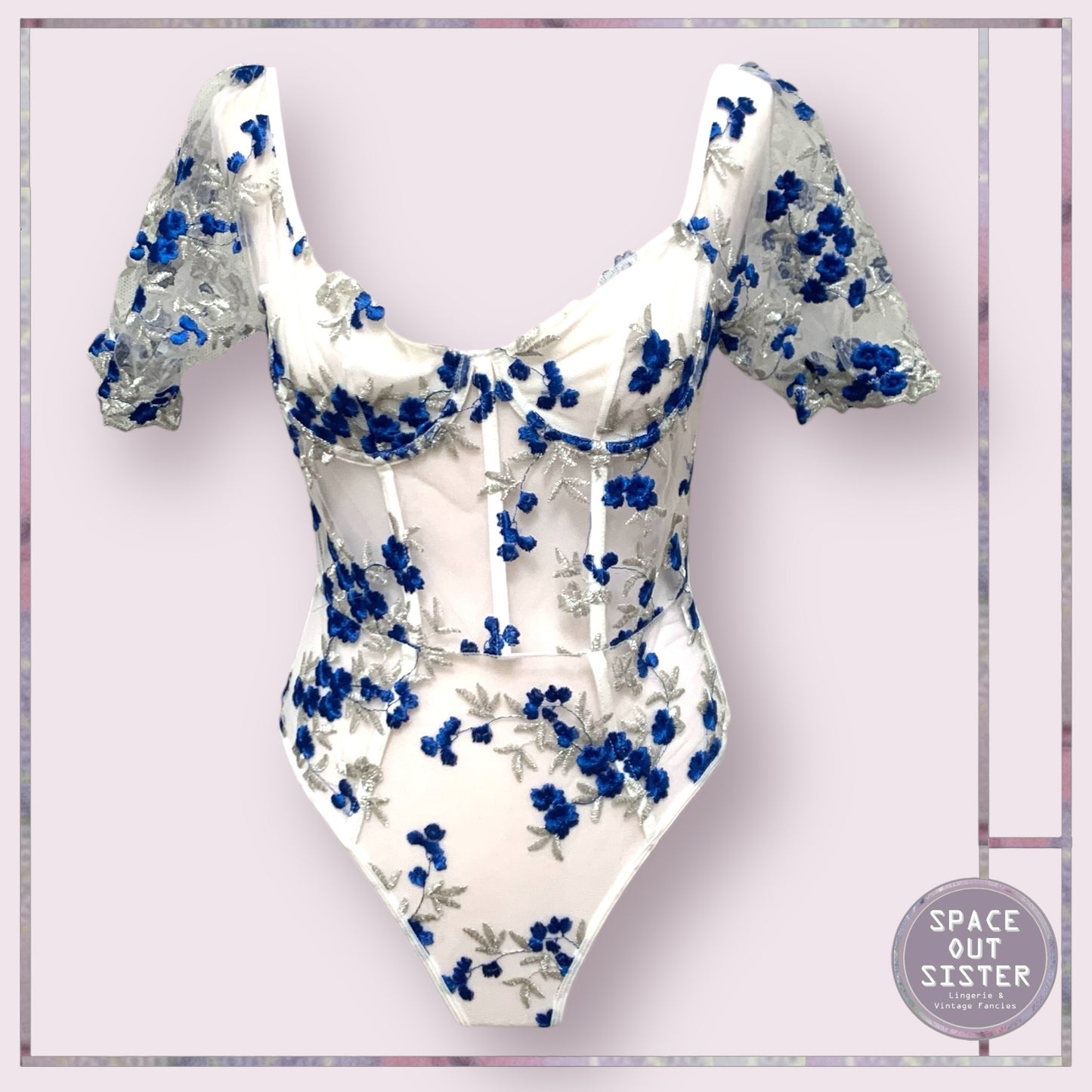 Royal Blue & White Bodysuit