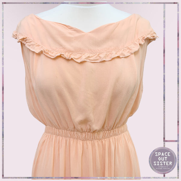 Vintage Cotton Peach Nightdress