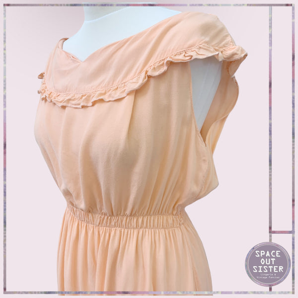 Vintage Cotton Peach Nightdress