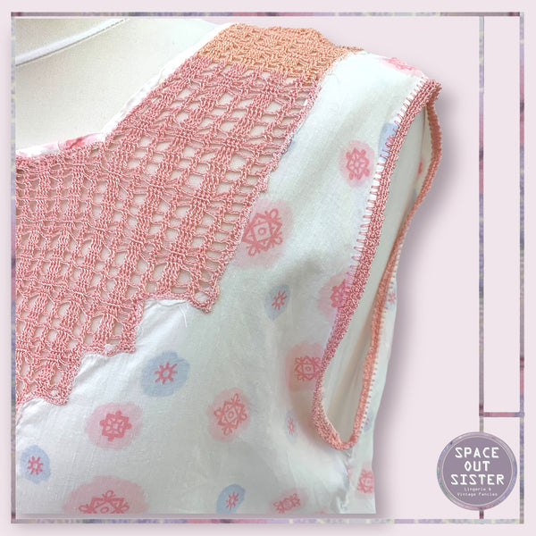 Pink Crochet Cotton Nightdress