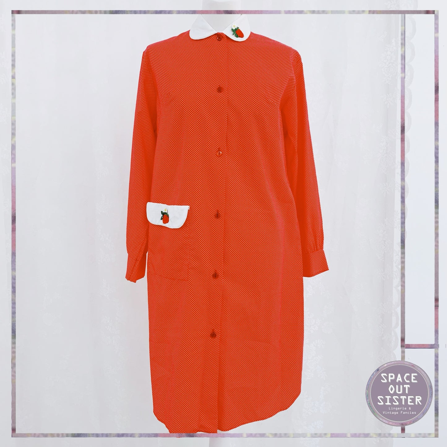 1960s Vintage Cotton Strawberry Fields Nightshirt