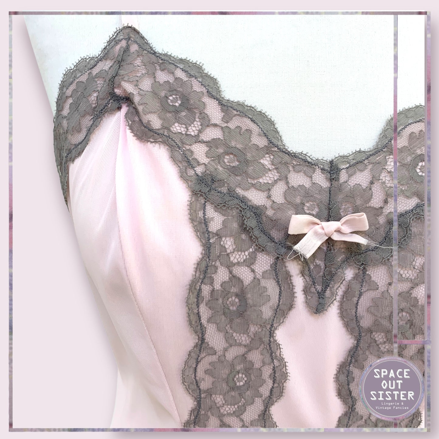 Vintage Pink & Grey Slip