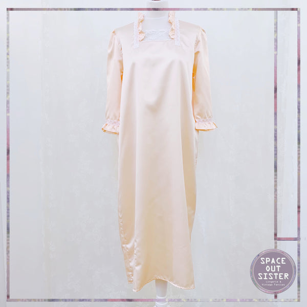 Vintage Peach Satin Nightgown