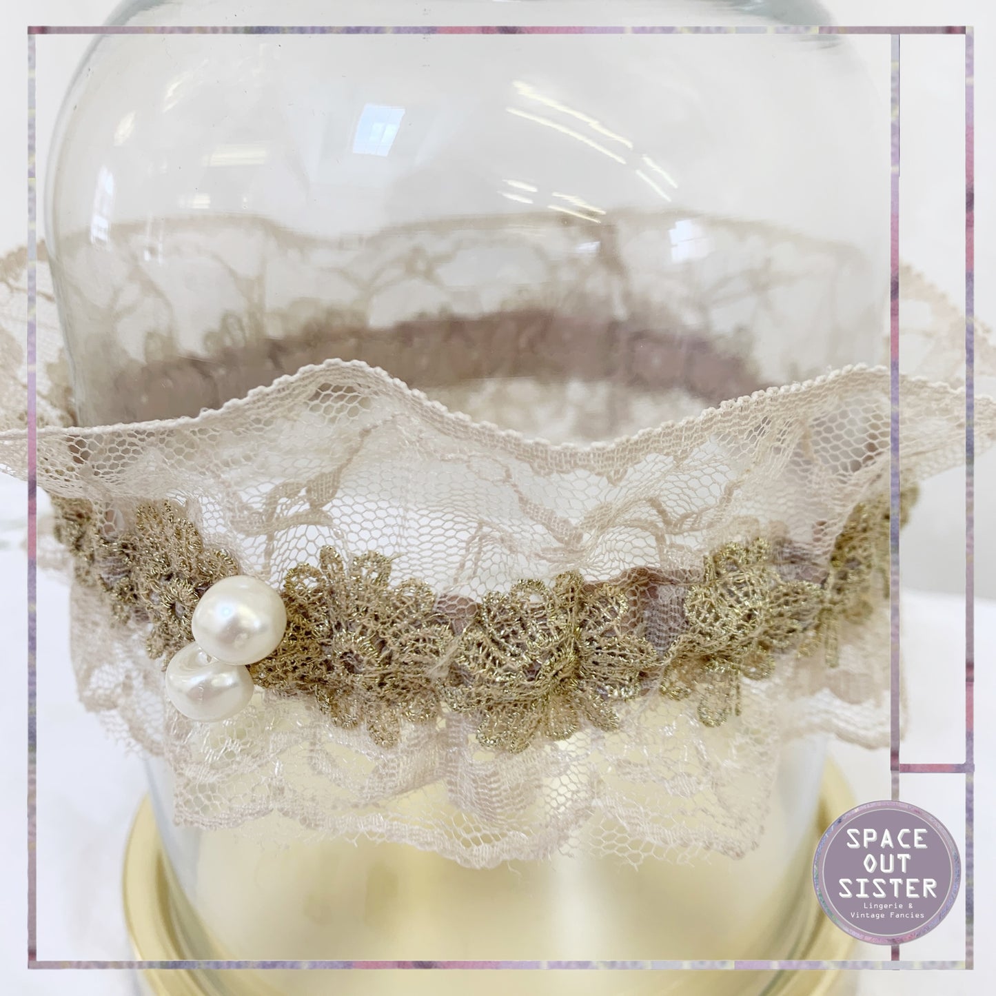 New Garter in Champagne & Gold