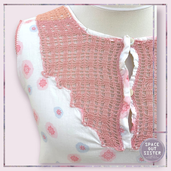 Pink Crochet Cotton Nightdress