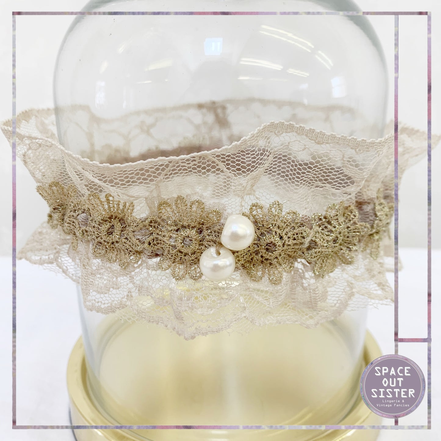 New Garter in Champagne & Gold